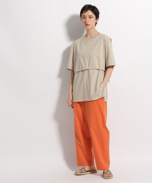 niko and...（ニコアンド）の「リネンタックカラーパンツ（その他パンツ・レディース・アイボリー/イエロー/グリーン/オレンジ/セージグリーン/ブラック/パープル/ブラウン・MEDIUM/LARGE）」の12枚目の写真