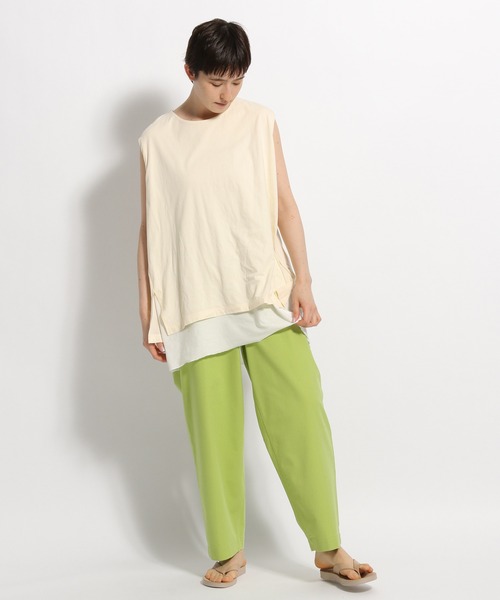 niko and...（ニコアンド）の「リネンタックカラーパンツ（その他パンツ・レディース・アイボリー/イエロー/グリーン/オレンジ/セージグリーン/ブラック/パープル/ブラウン・MEDIUM/LARGE）」の11枚目の写真