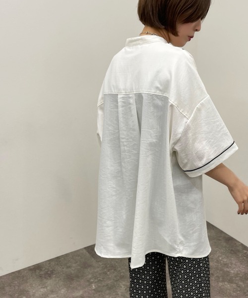 apres jour mignon(アプレジュールミニョン)の「パイピングヨークバンドシャツ【ZOZOTOWN限定アイテム】(シャツ/ブラウス・レディース・ブラック/オレンジ/オフホワイト/その他・X-LARGE/フリー)」の20枚目の写真