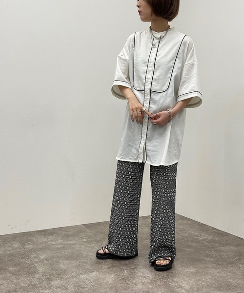 apres jour mignon(アプレジュールミニョン)の「パイピングヨークバンドシャツ【ZOZOTOWN限定アイテム】(シャツ/ブラウス・レディース・ブラック/オレンジ/オフホワイト/その他・X-LARGE/フリー)」の21枚目の写真