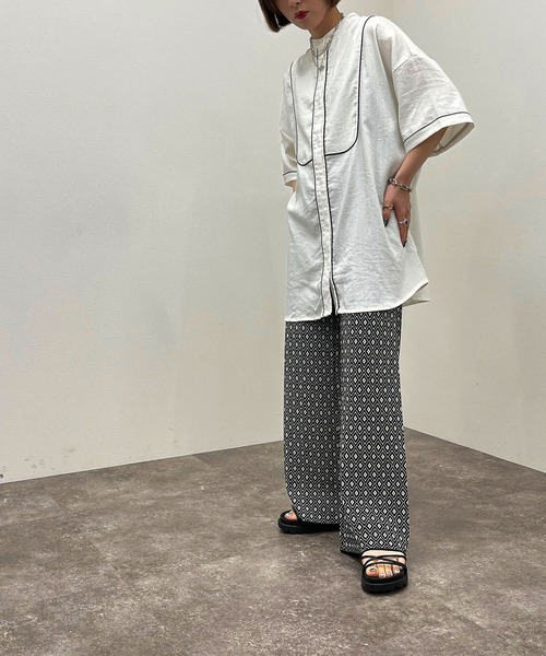 apres jour mignon(アプレジュールミニョン)の「パイピングヨークバンドシャツ【ZOZOTOWN限定アイテム】(シャツ/ブラウス・レディース・ブラック/オレンジ/オフホワイト/その他・X-LARGE/フリー)」の22枚目の写真