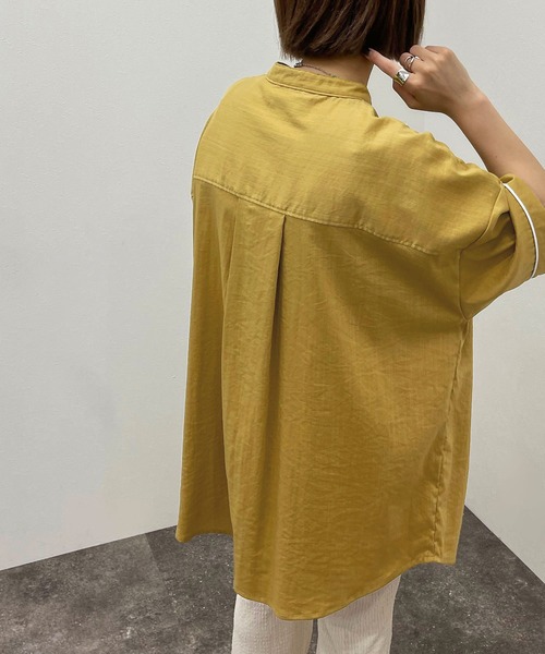apres jour mignon(アプレジュールミニョン)の「パイピングヨークバンドシャツ【ZOZOTOWN限定アイテム】(シャツ/ブラウス・レディース・ブラック/オレンジ/オフホワイト/その他・X-LARGE/フリー)」の15枚目の写真