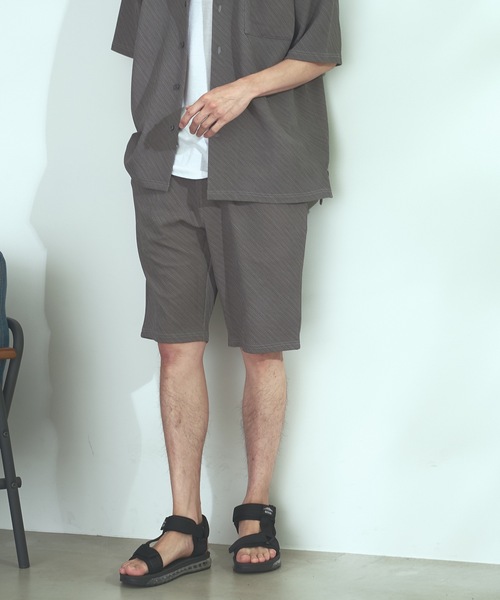 Blue Standard (ブルースタンダード)の「【BLUE STANDARD】速乾 制菌 防臭 快適 シワになりづらいドライワッフルショートパンツ(ショーツ) セットアップ対応品番(その他パンツ・メンズ・杢グレー/ブルー系その他/ホワイト/ネイビー・MEDIUM/X-LARGE/LARGE)」の4枚目の写真