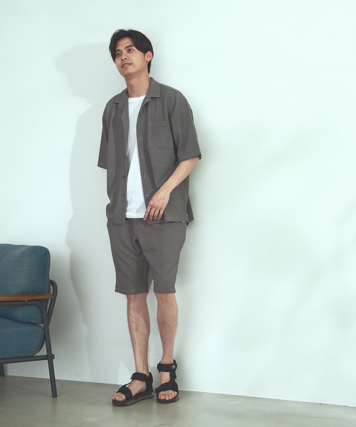 Blue Standard (ブルースタンダード)の「【BLUE STANDARD】速乾 制菌 防臭 快適 シワになりづらいドライワッフルショートパンツ(ショーツ) セットアップ対応品番(その他パンツ・メンズ・杢グレー/ブルー系その他/ホワイト/ネイビー・MEDIUM/X-LARGE/LARGE)」の5枚目の写真