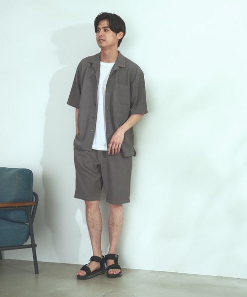 Blue Standard (ブルースタンダード)の「【BLUE STANDARD】速乾 制菌 防臭 快適 シワになりづらいドライワッフルショートパンツ(ショーツ) セットアップ対応品番(その他パンツ・メンズ・杢グレー/ブルー系その他/ホワイト/ネイビー・MEDIUM/X-LARGE/LARGE)」の6枚目の写真