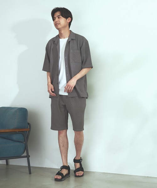 Blue Standard (ブルースタンダード)の「【BLUE STANDARD】速乾 制菌 防臭 快適 シワになりづらいドライワッフルショートパンツ(ショーツ) セットアップ対応品番(その他パンツ・メンズ・杢グレー/ブルー系その他/ホワイト/ネイビー・MEDIUM/X-LARGE/LARGE)」の7枚目の写真