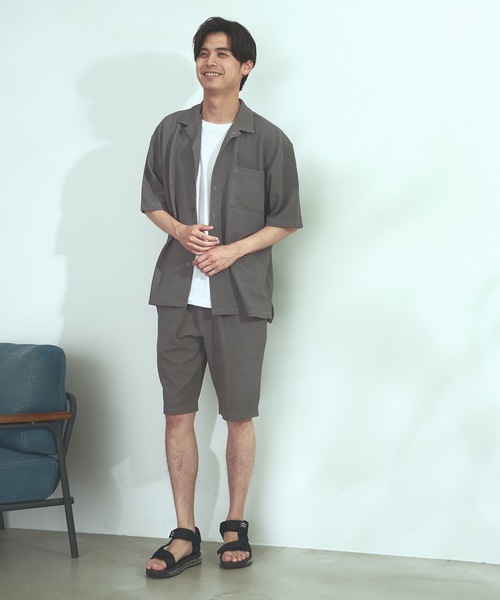 Blue Standard (ブルースタンダード)の「【BLUE STANDARD】速乾 制菌 防臭 快適 シワになりづらいドライワッフルショートパンツ(ショーツ) セットアップ対応品番(その他パンツ・メンズ・杢グレー/ブルー系その他/ホワイト/ネイビー・MEDIUM/X-LARGE/LARGE)」の8枚目の写真
