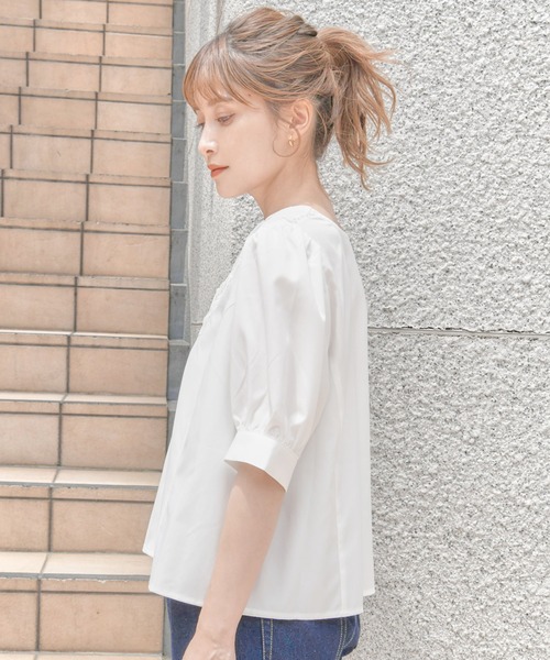 one after another NICE CLAUP(ワンアフターアナザーナイスクラップ)の「【ZOZOTOWN限定】フラワーレース衿ブラウス(シャツ/ブラウス・レディース・オフホワイト/ホワイト系その他/ブラック・FREE)」の22枚目の写真