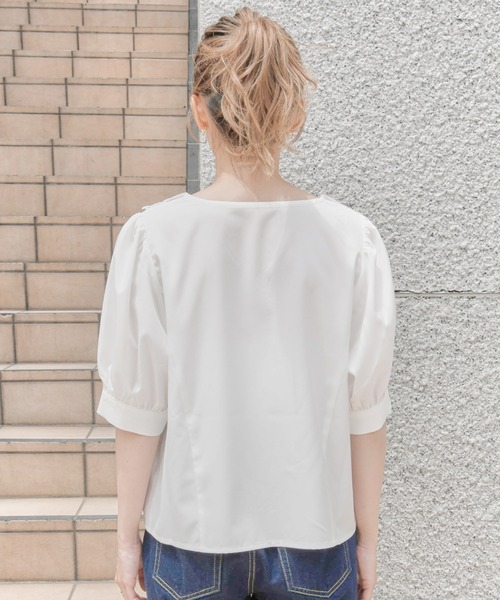 one after another NICE CLAUP(ワンアフターアナザーナイスクラップ)の「【ZOZOTOWN限定】フラワーレース衿ブラウス(シャツ/ブラウス・レディース・オフホワイト/ホワイト系その他/ブラック・FREE)」の19枚目の写真