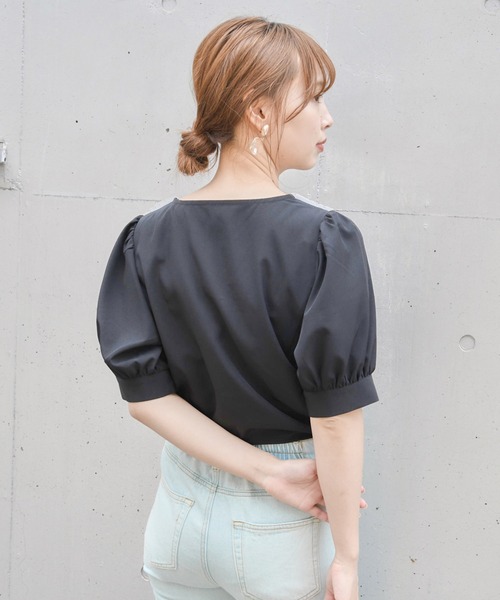 one after another NICE CLAUP(ワンアフターアナザーナイスクラップ)の「【ZOZOTOWN限定】フラワーレース衿ブラウス(シャツ/ブラウス・レディース・オフホワイト/ホワイト系その他/ブラック・FREE)」の17枚目の写真
