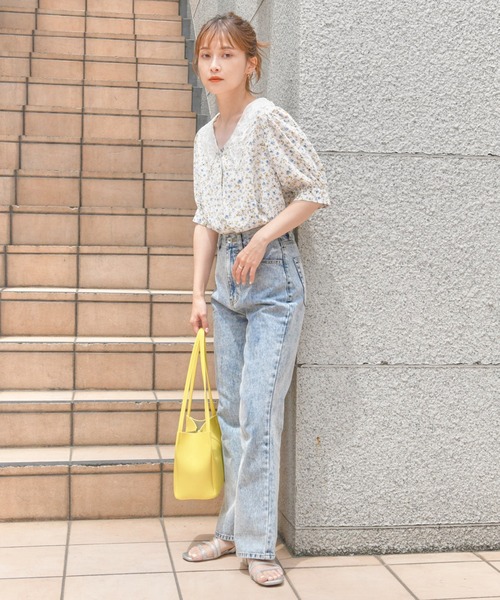 one after another NICE CLAUP(ワンアフターアナザーナイスクラップ)の「【ZOZOTOWN限定】フラワーレース衿ブラウス(シャツ/ブラウス・レディース・オフホワイト/ホワイト系その他/ブラック・FREE)」の5枚目の写真