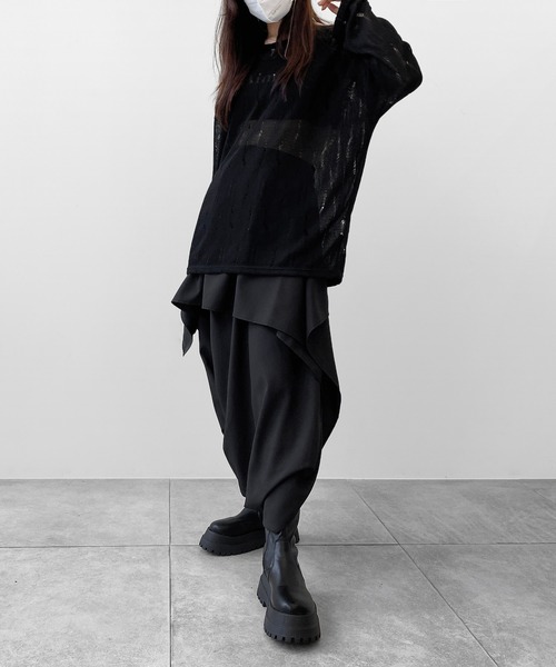 minsobi（ミンソビ）の「厚底ソックスブーツ　　スキンブーツ（ブーツ・レディース・ブラック・24cm/23㎝/23.5cm/24.5cm/22.5㎝/25cm）」の6枚目の写真