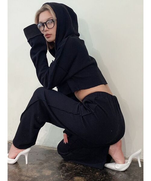 GYDA（ジェイダ）の「ワイドスウェットパンツ（その他パンツ・レディース・ブラック/ベージュ/ブラウン・FREE）」の6枚目の写真