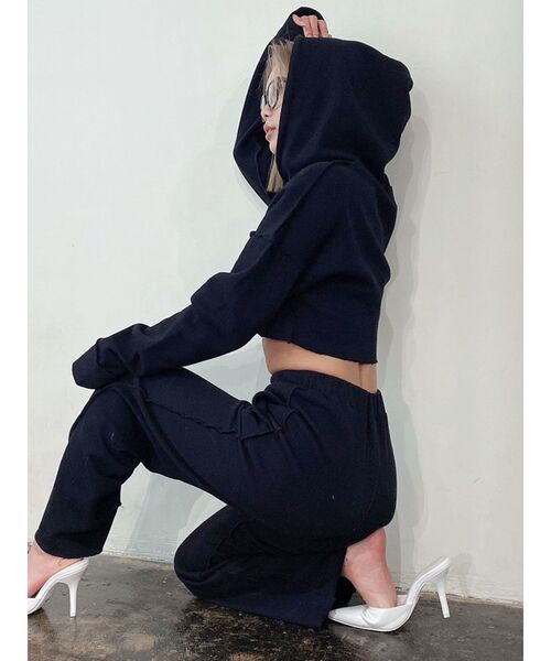 GYDA（ジェイダ）の「ワイドスウェットパンツ（その他パンツ・レディース・ブラック/ベージュ/ブラウン・FREE）」の4枚目の写真