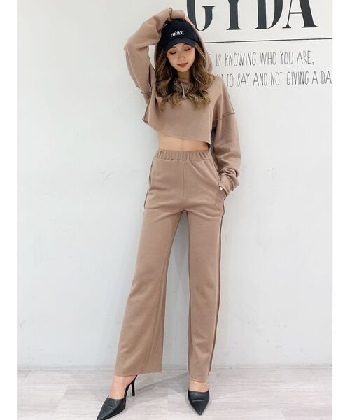 GYDA（ジェイダ）の「ワイドスウェットパンツ（その他パンツ・レディース・ブラック/ベージュ/ブラウン・FREE）」の14枚目の写真