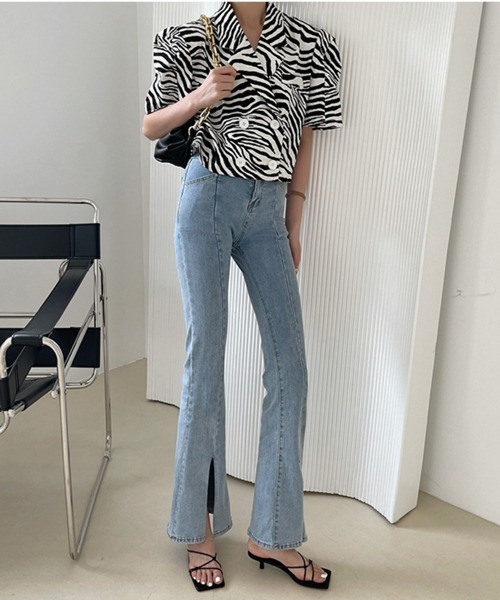 HALEY PESCA(ヘーリーペスカ)の「HALEY PESCA/スクエアトゥ ストラップローヒールサンダル(サンダル・レディース・ホワイト/ブラック/パープル/ピンク・36/38/40)」の18枚目の写真