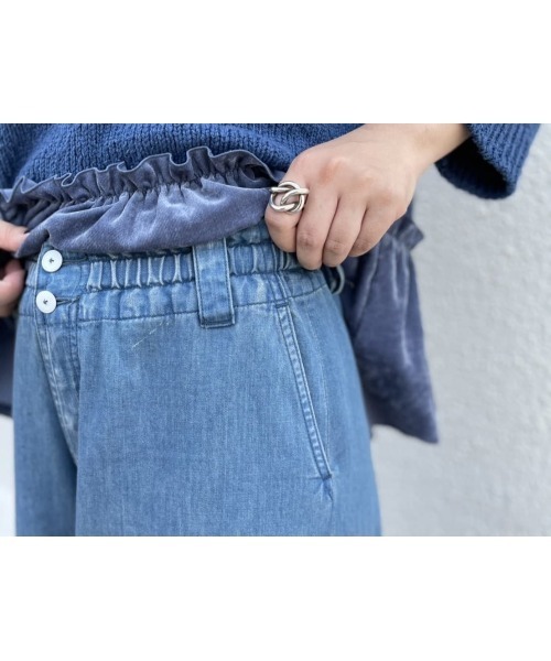 BEARDSLEY(ビアズリー)の「デニムワイドバギーパンツ(その他パンツ・レディース・ブルー・FREE)」の2枚目の写真