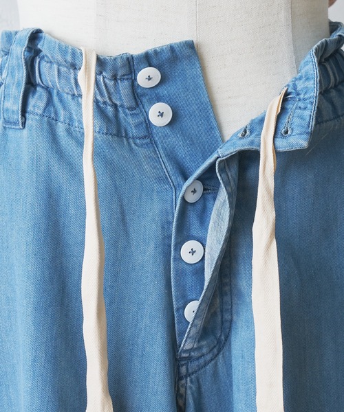 BEARDSLEY(ビアズリー)の「デニムワイドバギーパンツ(その他パンツ・レディース・ブルー・FREE)」の12枚目の写真