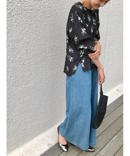 BEARDSLEY(ビアズリー)の「デニムワイドバギーパンツ(その他パンツ・レディース・ブルー・FREE)」の13枚目の写真