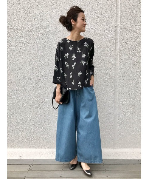 BEARDSLEY(ビアズリー)の「デニムワイドバギーパンツ(その他パンツ・レディース・ブルー・FREE)」の14枚目の写真