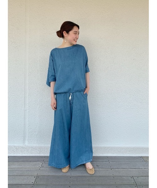 BEARDSLEY(ビアズリー)の「デニムワイドバギーパンツ(その他パンツ・レディース・ブルー・FREE)」の17枚目の写真
