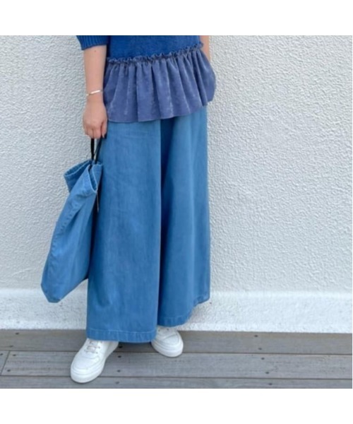 BEARDSLEY(ビアズリー)の「デニムワイドバギーパンツ(その他パンツ・レディース・ブルー・FREE)」の20枚目の写真