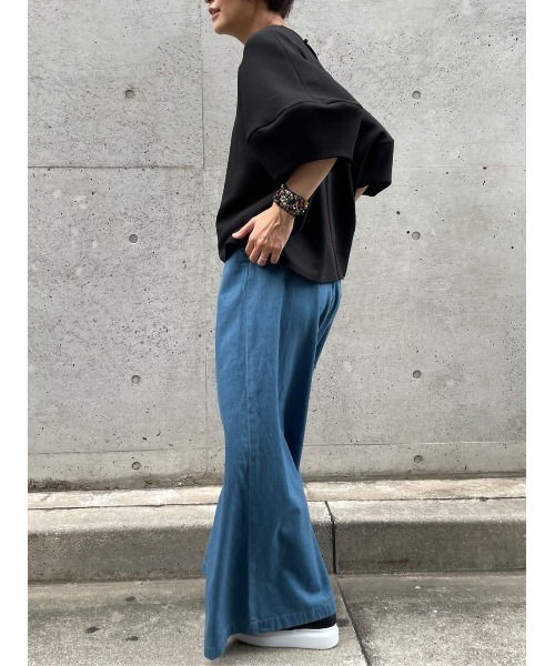 BEARDSLEY(ビアズリー)の「デニムワイドバギーパンツ(その他パンツ・レディース・ブルー・FREE)」の18枚目の写真