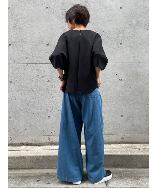 BEARDSLEY(ビアズリー)の「デニムワイドバギーパンツ(その他パンツ・レディース・ブルー・FREE)」の19枚目の写真