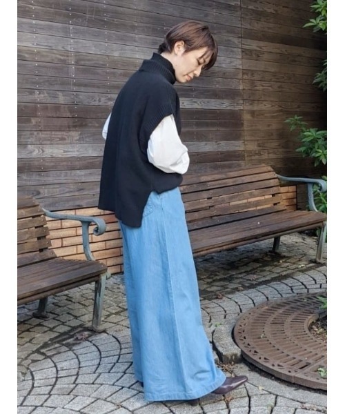 BEARDSLEY(ビアズリー)の「デニムワイドバギーパンツ(その他パンツ・レディース・ブルー・FREE)」の22枚目の写真