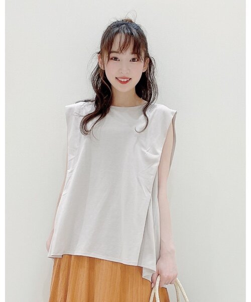 SHOO・LA・RUE（シューラルー）の「◆肩タックAラインカットソー（Tシャツ/カットソー・レディース・ナチュラル/オリーブ/ブラック・00）」の12枚目の写真