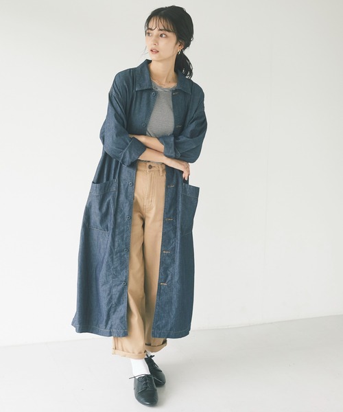 CRAFT STANDARD BOUTIQUE(クラフトスタンダードブティック)の「コクーンパンツ *◇(デニムパンツ・レディース・ベージュ/ライトインディゴブルー/ブルー系その他/ダークインディゴブルー・S/M/L)」の10枚目の写真