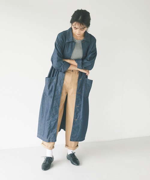 CRAFT STANDARD BOUTIQUE(クラフトスタンダードブティック)の「コクーンパンツ *◇(デニムパンツ・レディース・ベージュ/ライトインディゴブルー/ブルー系その他/ダークインディゴブルー・S/M/L)」の11枚目の写真