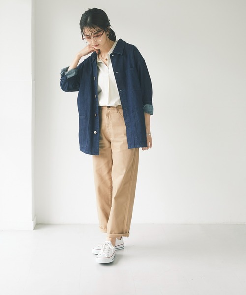 CRAFT STANDARD BOUTIQUE(クラフトスタンダードブティック)の「コクーンパンツ *◇(デニムパンツ・レディース・ベージュ/ライトインディゴブルー/ブルー系その他/ダークインディゴブルー・S/M/L)」の13枚目の写真