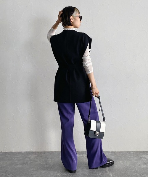 PAGEBOY（ページボーイ）の「スローサイズニットベスト（ベスト・レディース・オフホワイト/ブラック/ブラウン系その他・FREE）」の7枚目の写真