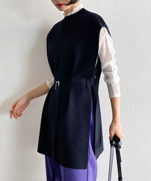 PAGEBOY（ページボーイ）の「スローサイズニットベスト（ベスト・レディース・オフホワイト/ブラック/ブラウン系その他・FREE）」の21枚目の写真