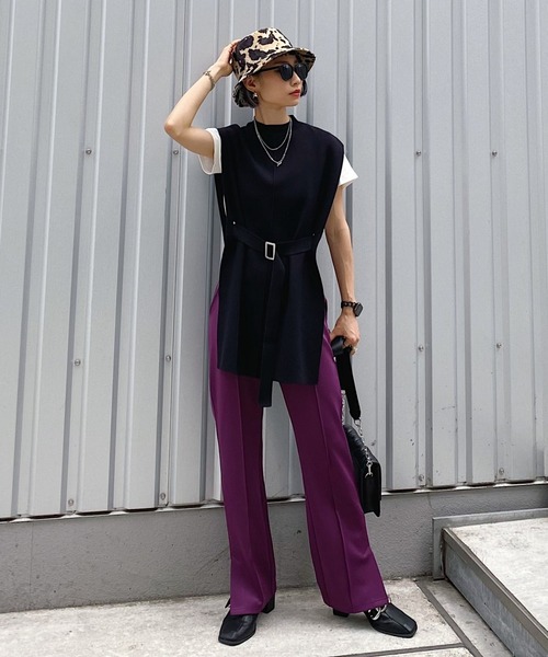 PAGEBOY（ページボーイ）の「スローサイズニットベスト（ベスト・レディース・オフホワイト/ブラック/ブラウン系その他・FREE）」の19枚目の写真