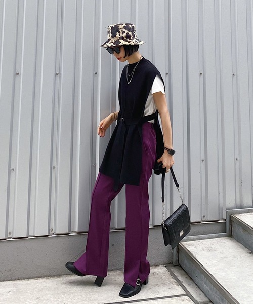 PAGEBOY（ページボーイ）の「スローサイズニットベスト（ベスト・レディース・オフホワイト/ブラック/ブラウン系その他・FREE）」の20枚目の写真