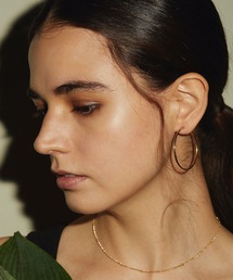 CENE | 【CENE】セネ/[ゴールド]ループピアス厚さ1mm 幅40mm(ピアス（両耳用）)