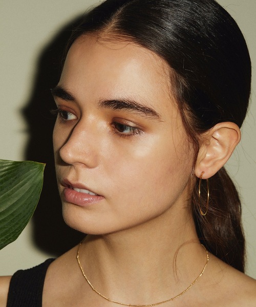 CENE（セネ）の「販売終了【CENE】セネ/[ゴールド]ループピアス厚さ1mm 幅40mm（ピアス（両耳用）・レディース・ゴールド・FREE）」の7枚目の写真