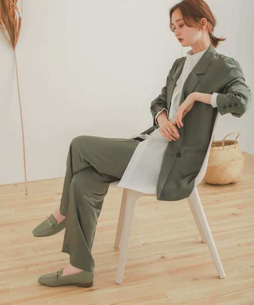 SENSE OF PLACE by URBAN RESEARCH（センスオブプレイスバイアーバンリサーチ）の「サテンリラックステーラージャケット（その他アウター・レディース・カーキ/モカ/ライトベージュ・ONE）」の3枚目の写真