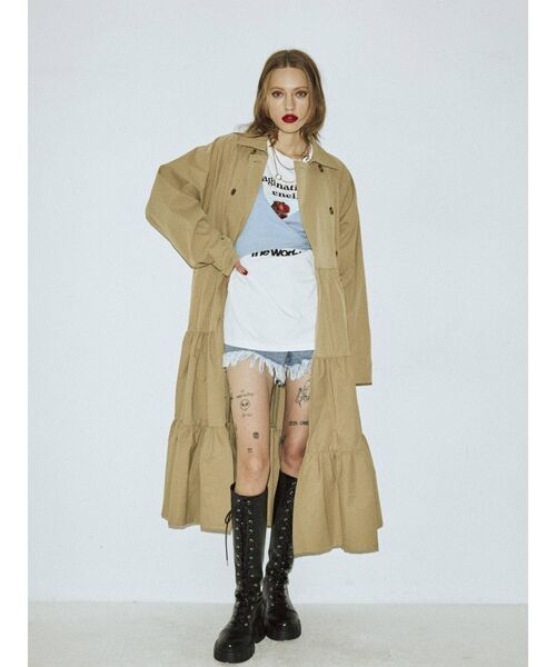 jouetie（ジュエティ）の「オータムティアードトレンチワンピース（ワンピース・レディース・カーキ/ベージュ/ブラック/ライトブルー・MEDIUM）」の10枚目の写真