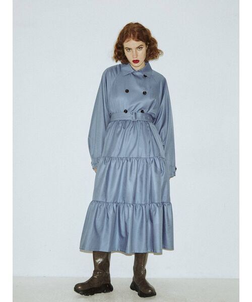 jouetie（ジュエティ）の「オータムティアードトレンチワンピース（ワンピース・レディース・カーキ/ベージュ/ブラック/ライトブルー・MEDIUM）」の18枚目の写真