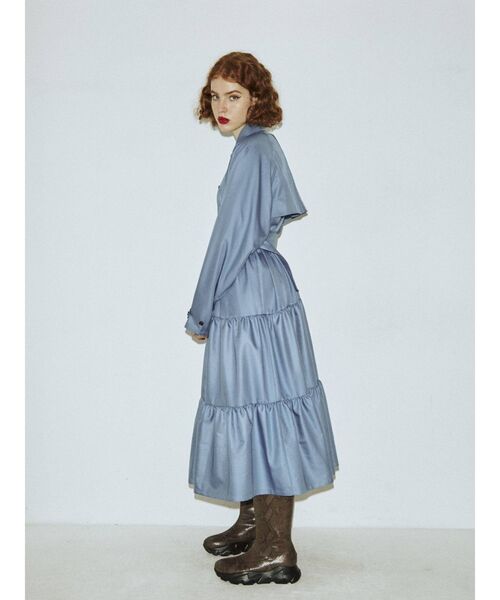 jouetie（ジュエティ）の「オータムティアードトレンチワンピース（ワンピース・レディース・カーキ/ベージュ/ブラック/ライトブルー・MEDIUM）」の20枚目の写真