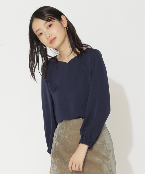 マルチサイズ ブラウス シャツ ハートネックブラウス レディース NATURAL BEAUTY BASIC（ナチュラルビューティーベーシック）の