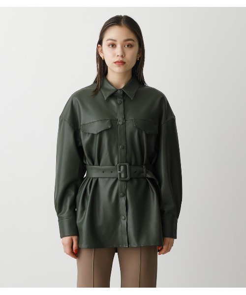 【F/LEATHER SHIRT / フェイクレザーシャツ】moussy MOUSSY | F/LEATHER シャツ (シャツ・ブラウス ) |SHEL'TTER WEBSTORE