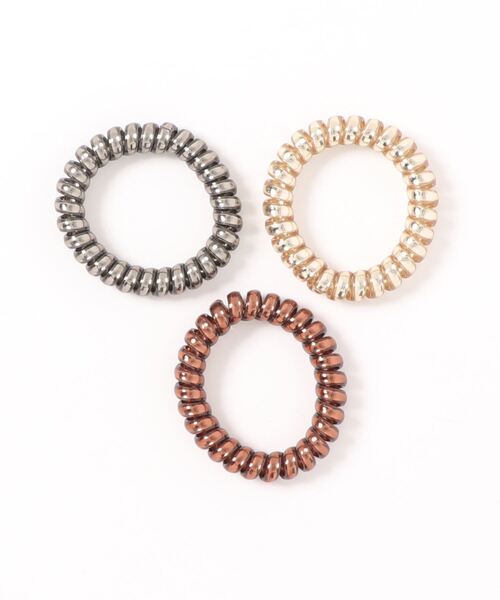 COLONY 2139(コロニートゥーワンスリーナイン)の「ねじりゴムSET(3本セット)(ヘアゴム・レディース・ゴールド/シルバー/ゴールド系その他/シルバー系その他・FREE)」の10枚目の写真