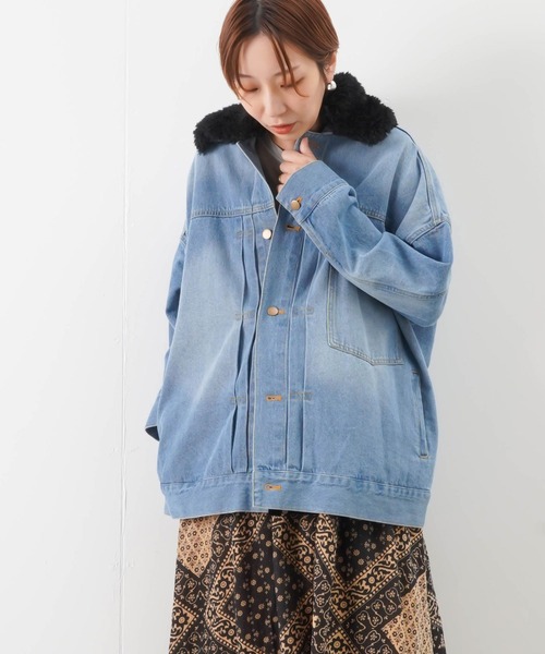 LUCA/LADY LUCK LUCA（ルカ/レディラックルカ）の「LC/LLL BIGデニムジャケット（デニムジャケット・レディース・インディゴブルー/ブルー・FREE）」の19枚目の写真