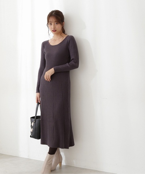 PROPORTION BODY DRESSING（プロポーションボディドレッシング）の「ボレロ付ニットワンピース / 1211240010（ワンピース・レディース・ダークグレー/ピンク/ブルー・MEDIUM/SMALL/P/S）」の5枚目の写真