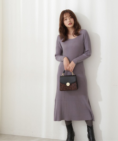 PROPORTION BODY DRESSING（プロポーションボディドレッシング）の「ボレロ付ニットワンピース / 1211240010（ワンピース・レディース・ダークグレー/ピンク/ブルー・MEDIUM/SMALL/P/S）」の6枚目の写真