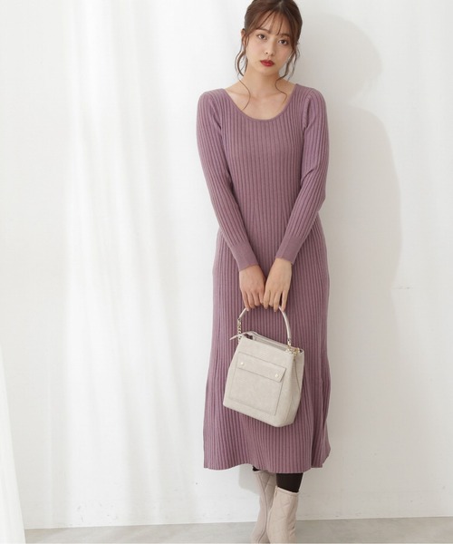 PROPORTION BODY DRESSING（プロポーションボディドレッシング）の「ボレロ付ニットワンピース / 1211240010（ワンピース・レディース・ダークグレー/ピンク/ブルー・MEDIUM/SMALL/P/S）」の10枚目の写真